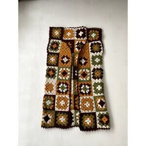 Handmade Granny Square Crochet Vest Boho Patchwork Sweater Vest Womens M/L